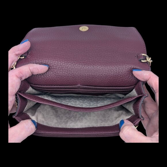 Michael Kors Merlot Daniel Small Leather Crossbody Bag - Picture 3 of 6